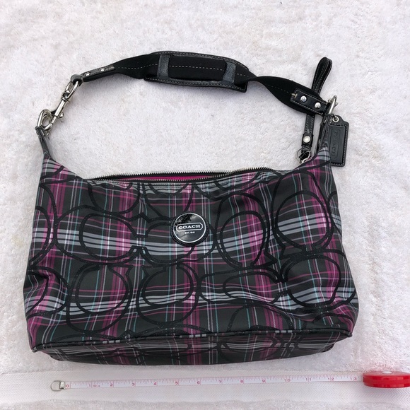 Coach plaid shoulder bag. Excellent condition. - Picture 3 of 8